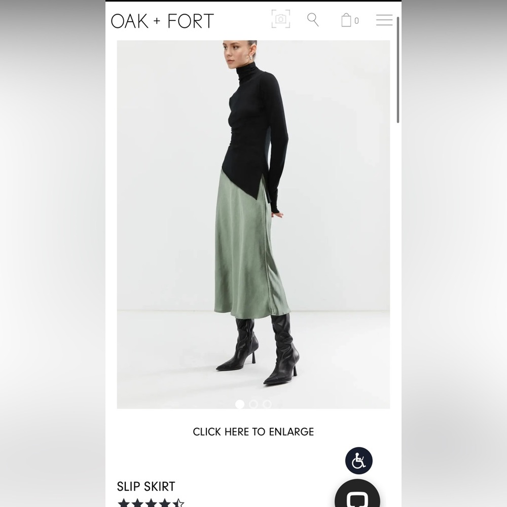 Sage green Slip skirt
